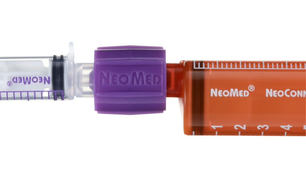 ENFit Female to Female Syringe Coupler, Sterile, Purple, 100 per case