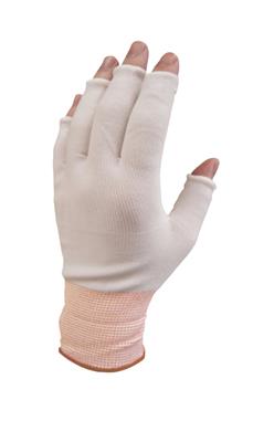 PureTouch Glove Liners Orange Cuff Extra Large Half Finger 