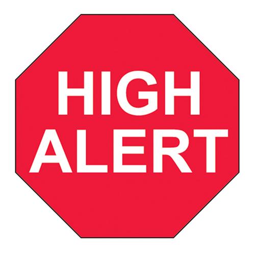 High Alert Label 1000 PK