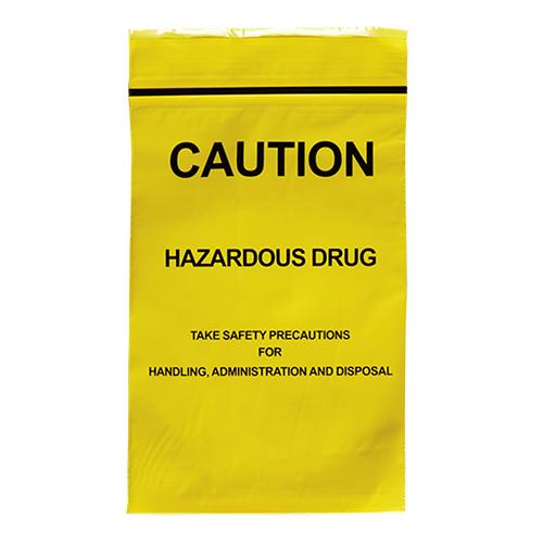 HAZARDOUS DRUG Bag 4X6 Yellow  100 EA