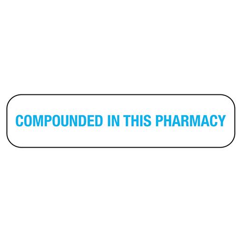 Compounded In This Pharmacy Labels  1 000 EA