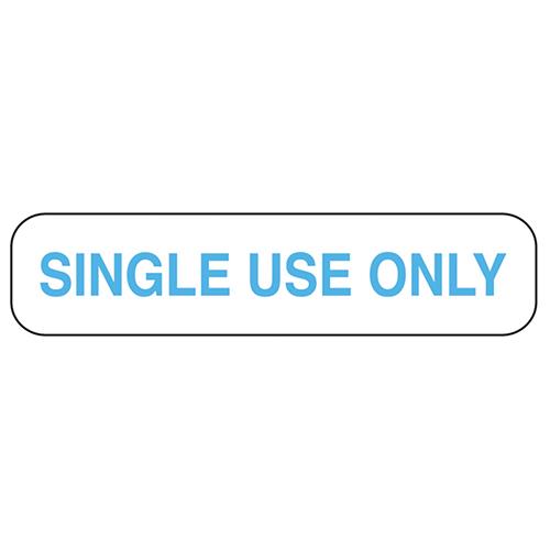 Pharmacy Advisory Label - Single Use Only 1-9 16  x 3 8  100