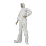 epic® High Performance Nonsterile Coveralls w/ Zip Front, Attached Hood & Boots, Elastic Wrists, White, 25/cs - Medium 206853 M