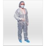 epic® Basic Protection Nonsterile Coveralls w/ Zip Front, Elastic Wrists & Ankles, White, 25/cs - Large 210882 L