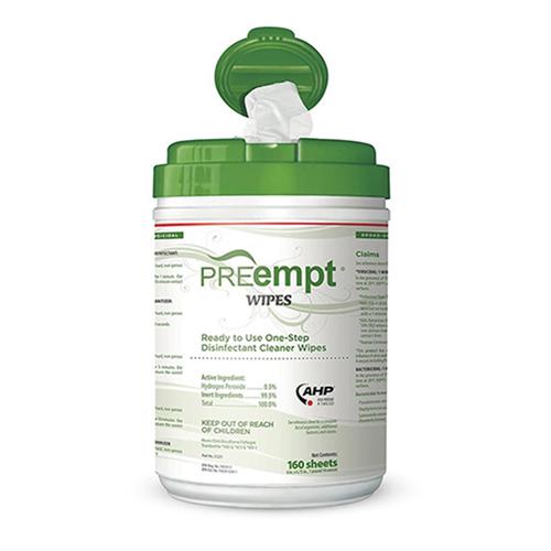 PREempt Disinfectant Wipes  6 X 7   160 wipes per canister 1