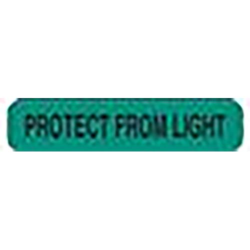Label reads   Protect From Light   Dimensions  1-5 8 W x 3 8