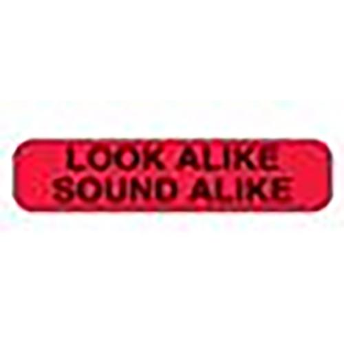 Look Alike Sound Alike Labels  1000 EA