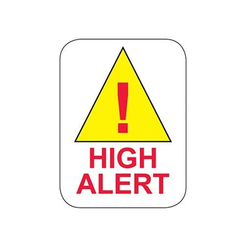 High Alert Label  1000 EA