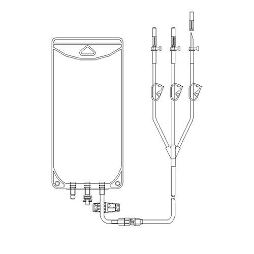 2000ml EVA Gravity Bag - 3 Leg Detachable 50 case