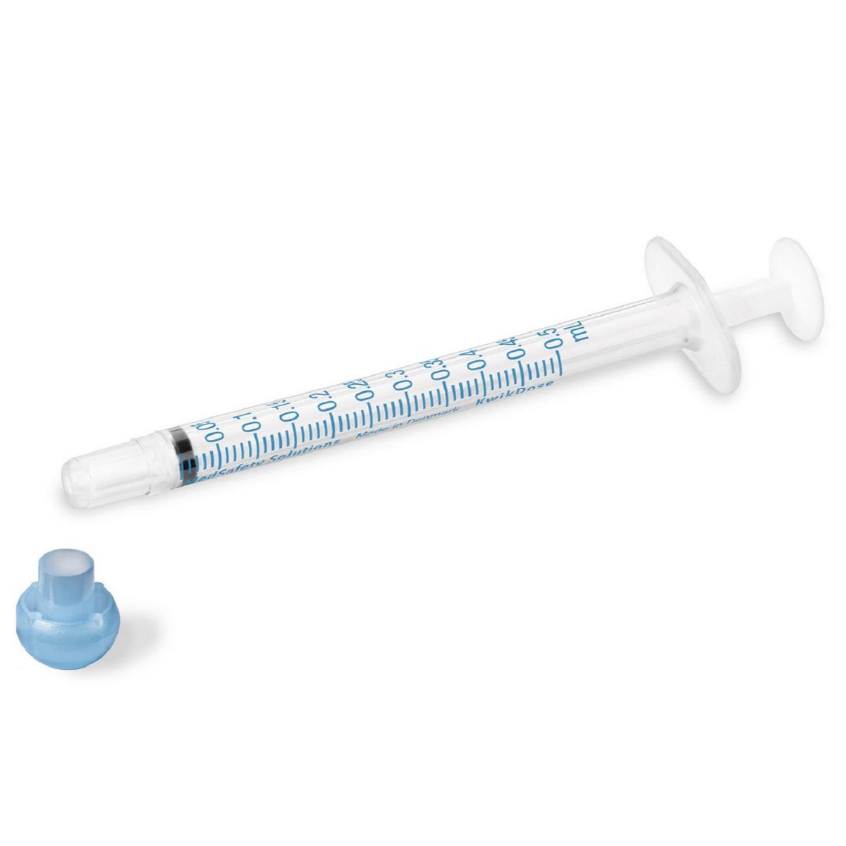 KwikDose™ Oral Dispensers w/ Tip Caps, Clear, Pharmacy Pack, 500/cs - 0.5 mL 7500