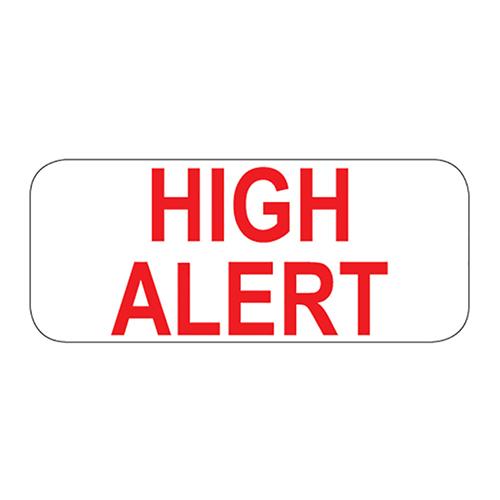 High Alert Labels  White with Red Text  1  1 2  x   5 8   10