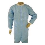 epic® Basic Protection Nonsterile Lab Coat w/ Pockets, Snap Front, Knit Wrists & Collar, Blue & White, 10/bg - 5 bgs/cs - 2XL 843785 2XL