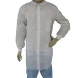epic® Basic Protection Nonsterile Cleanroom Lab Coat w/ Breast Pocket, Snap Front, Elastic Wrists, White, 10/bg - 5 bgs/cs - 5XL 845881 5XL