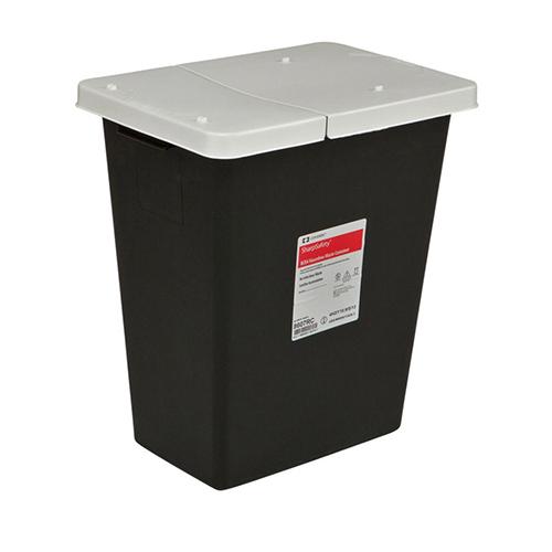 SharpSafety  RCRA Hazardous Waste Container with Hinged Lid 
