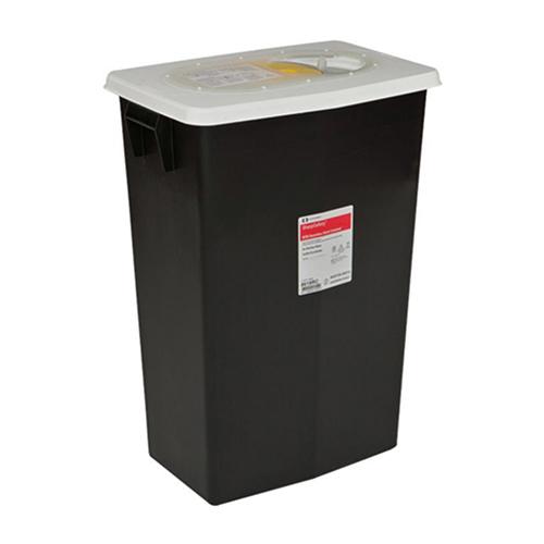 RCRA Hazardous Waste Container  Slide Lid  Black  8 Gallon 