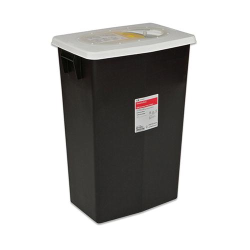 RCRA Hazardous Waste Container  Slide Lid  Black  12 Gallon 