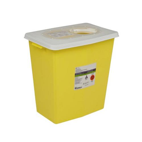 SharpSafety  Chemotherapy Container  Slide Lid  Yellow  8 Ga