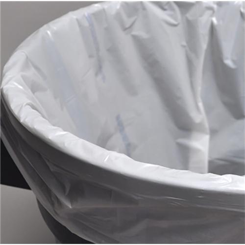 24  x 23  10 micron LDPE 10 gal. Trash Can Liner -- White  1