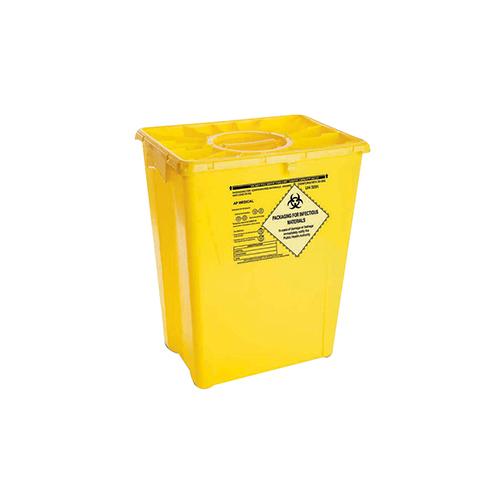 18 Gal CHEMO USA YELL Disposable Container w Port Duo Lid 1 