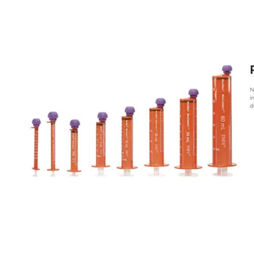 NeoConnect ENFit Amber Syringe with White Markings  1 mL  St