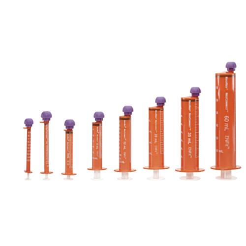 NeoConnect ENFit Amber Syringe with White Markings  6 mL  St