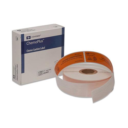 ChemoPlus  Chemo Caution Medical Label  0.5 x 3IN  4 CS