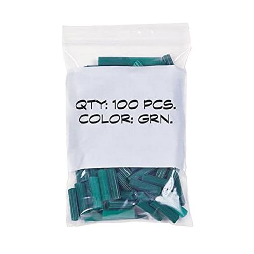Clear Line Single Track Seal Top Bag W Write on Block