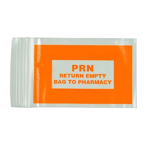 4  x 6  2 mil Orange PRN Bag -- Zipper Reclosable  1000 CS