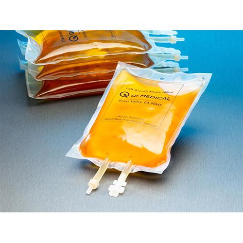 TSB Growth media  500mL bag  1X strength  covered needle por