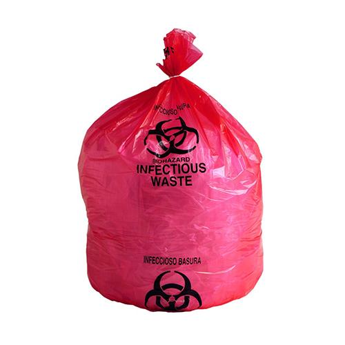31  x 43  17 micron High-Density Red Infectious Waste Liner 