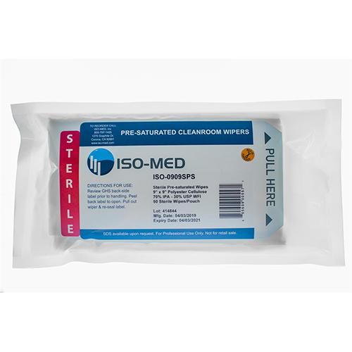 Sterile Pre-Saturated Polyester Cellulose Wipe 9x9  50 wipes