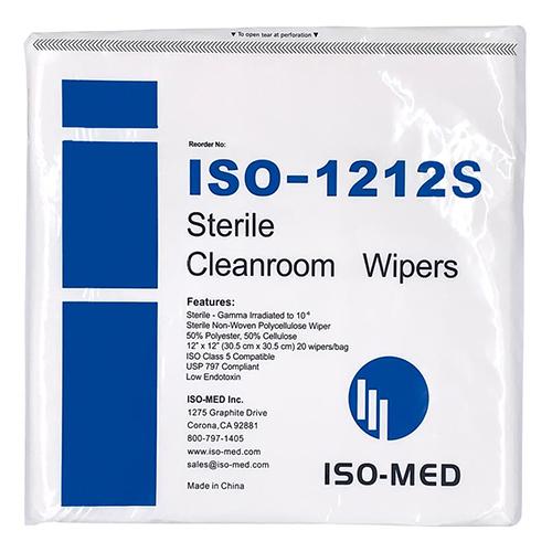 Sterile ISO-Wipe 12  x 12  Non-Woven Polycellulose Wiper  50
