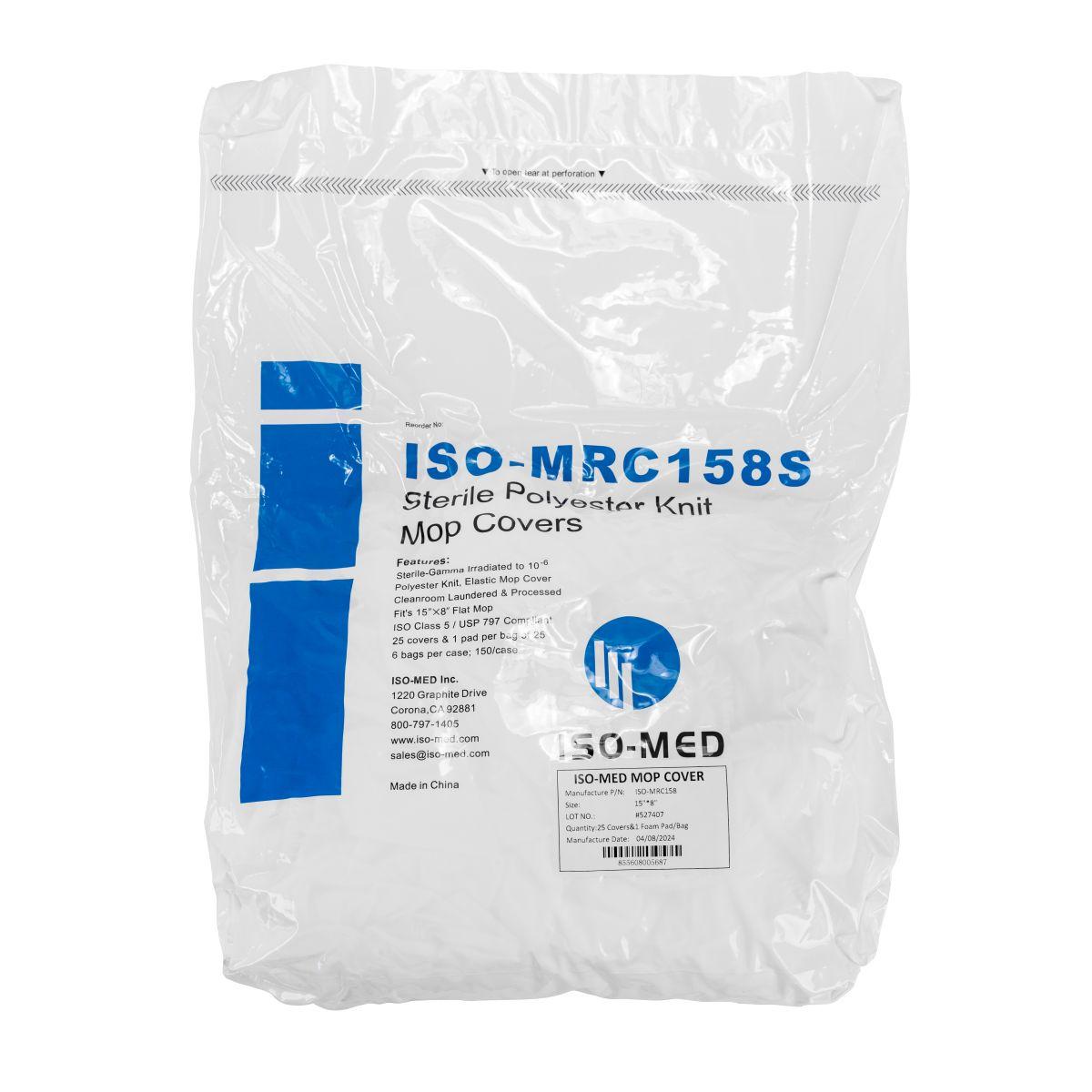 Sterile Polyester Knit Mop Cover, Micro-denier Polyester Kni ISO MRC158S