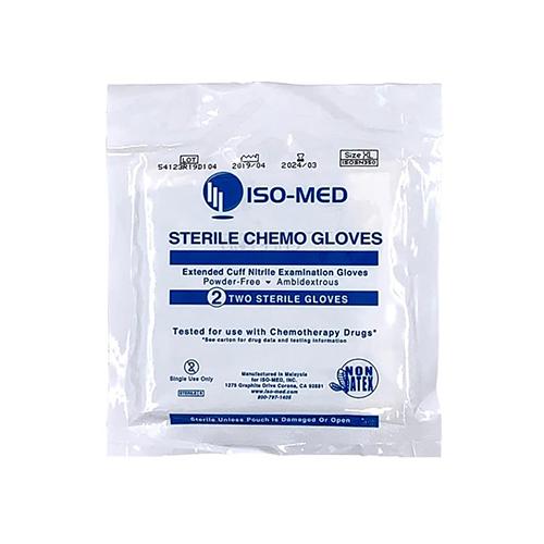 Sterile Chemo 12  Extended Cuff  Powder-Free Nitrile Synthet