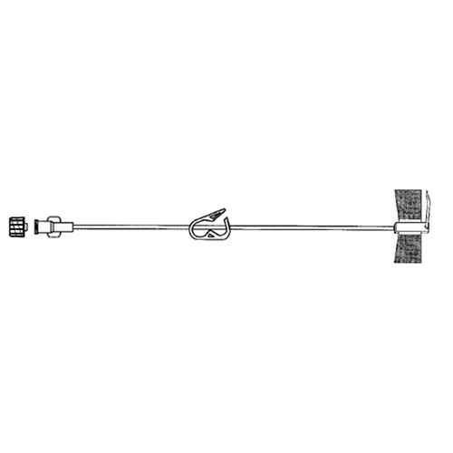 20GA x 3 4   10  Microbore  Huber Cannula  Pinch Clamp  FLL 