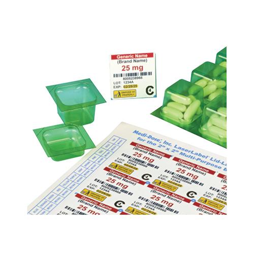 Laser Label Lid Label Covers for MPB - Green Dot  100 Sheets