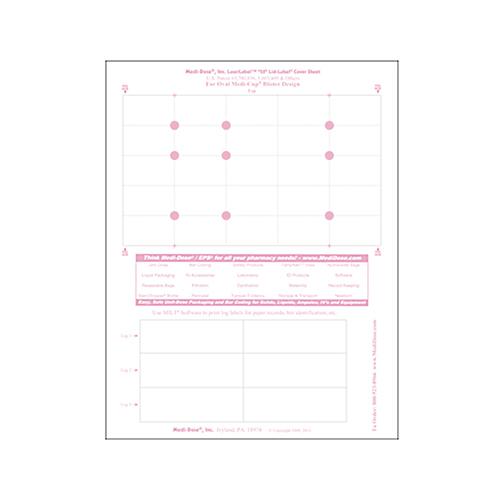 25 Dose Laser Lid-Label Covers For Oval Shape Medi-Cup Blist