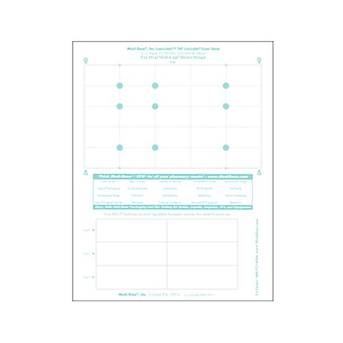 25 Dose Laser Lid-Label Covers For Oval Shape Medi-Cup Blist