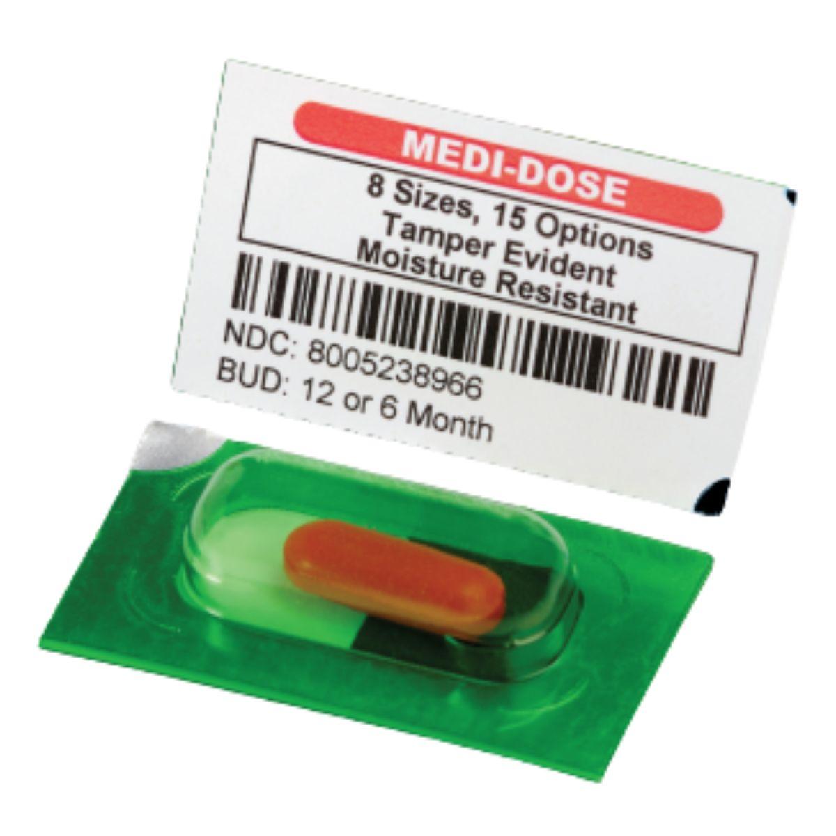 25 Dose Detect-A-Dose Lid-Label Covers Oval 1000 Doses MD212 1