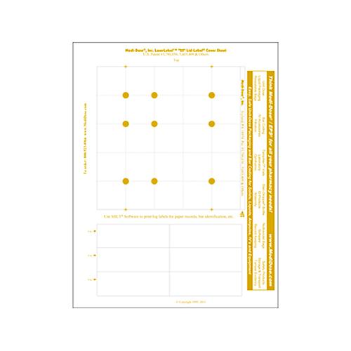 25 Dose Laser Lid-Label Covers GOLD  2 500 Doses  1 Pack