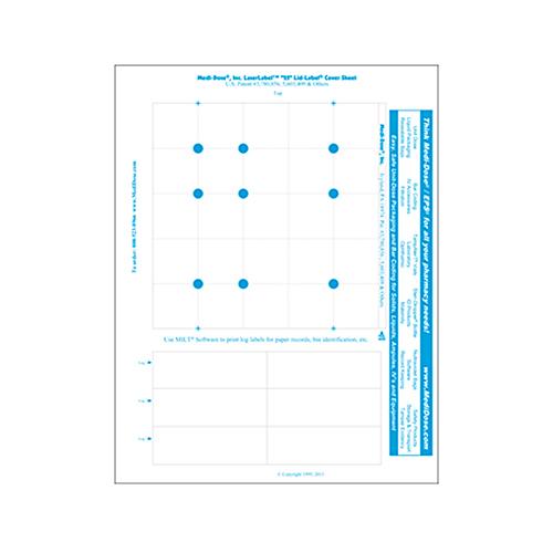 25 Dose Laser Lid-Label Covers BLUE  2 500 Doses  1 Pack
