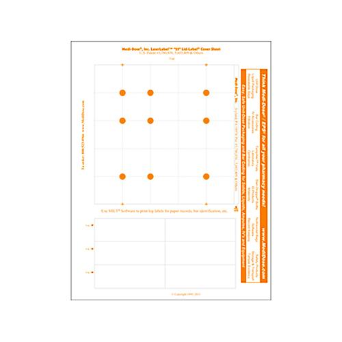 25 Dose Laser Lid-Label Covers ORANGE  2 500 Doses  1 Pack