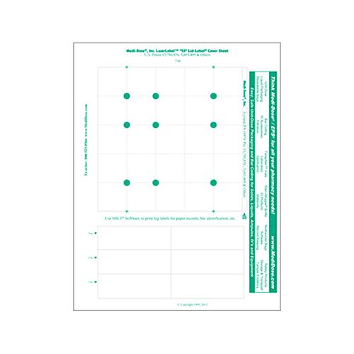 25 Dose Laser Lid-Label Covers GREEN  1 000 Doses  1 Pack