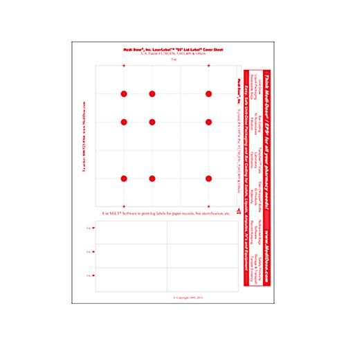 25 Dose Laser Lid-Label Covers RED  2 500 Doses  1 Pack