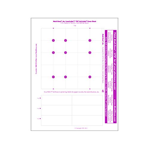 25 Dose Laser Lid-Label Covers PURPLE  1 000 Doses  1 Pack
