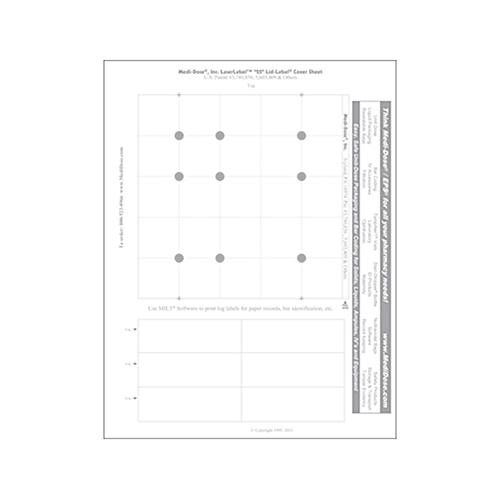 25 Dose Laser Lid-Label Covers GRAY  2 500 Doses  1 Pack