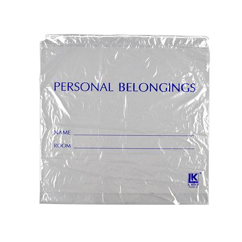 20  x 20    3 BG 1.2 mil Clear Personal Belongings Bag w  Co