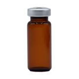 Sterile Empty Vials w/ Silver Caps, Amber Glass, 20 mm, 25/bx - 10 mL SEV1020S AMB