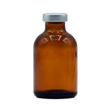 Sterile Empty Vials w/ Silver Caps, Amber Glass, 20 mm, 25/bx - 30 mL SEV30 AMB