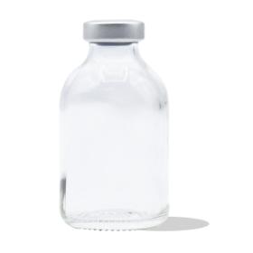 Sterile Empty Vials w/ Silver Caps, Clear Glass, 20 mm, 25/bx - 30 mL SEV30